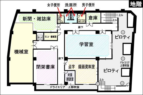 地階の配置図画像です